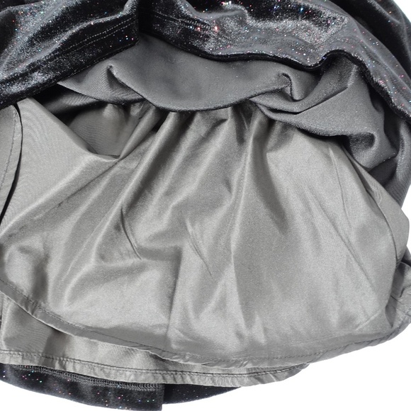 Baby | Little Me | Black Sparkle Ruffle Dress 6 Months - Picture 3 of 6